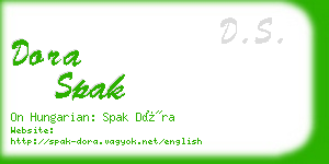 dora spak business card